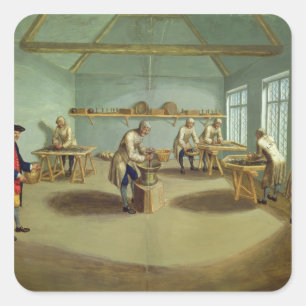 Mixing the Powder Square Sticker