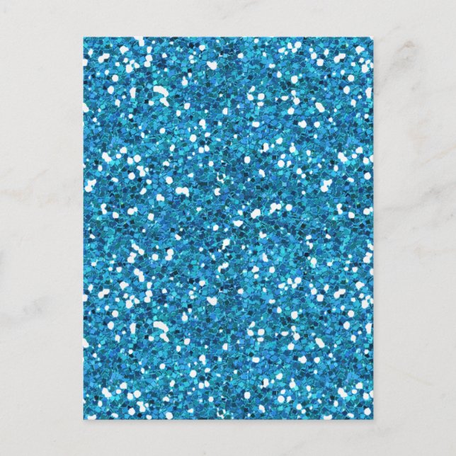 MIXMATCH ROYAL BLUE WHITE GLITTER BACKGROUND TEMPL POSTCARD (Front)
