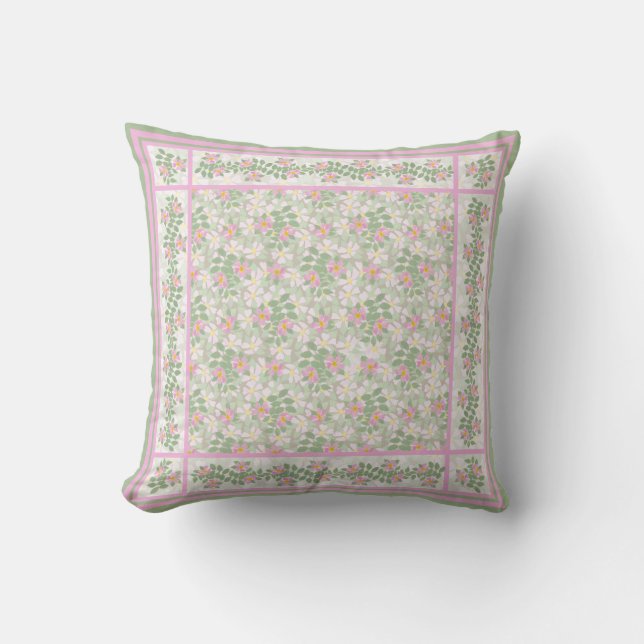 Mix'n'Match Dogrose Patterns Cushion or Pillow (Front)