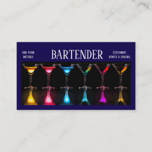 Mixologist bartender cocktail business cards