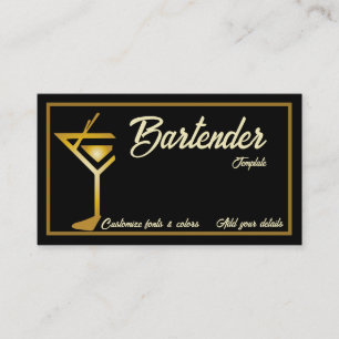 Mixologist bartender cocktail business cards