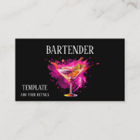 Mixologist bartender cocktail business cards