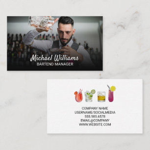 Mixologist   Bartender Making a Cocktail Business Card