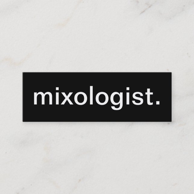 Mixologist Business Card (Front)