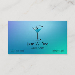 Mixology Bartender Template Business Card