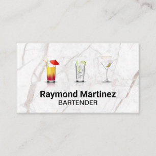 Mixology   Cocktail Drinks   Marble Business Card