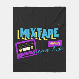 Mixtape Memories Retro Cassette Nostalgia Fleece Blanket