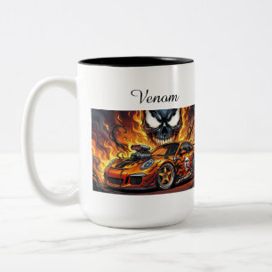 Mixtuure between venom an porsche gt3 Two-Tone coffee mug