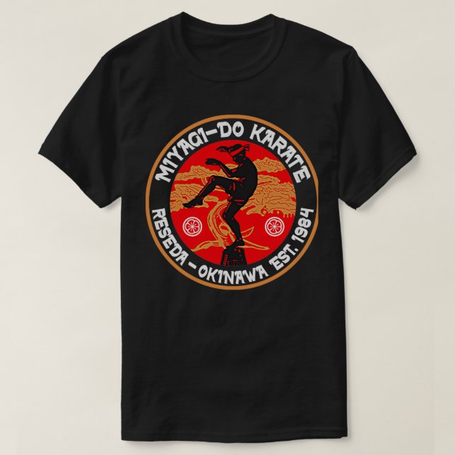 Miyagi Do Karate Crane Kick T-Shirt (Design Front)