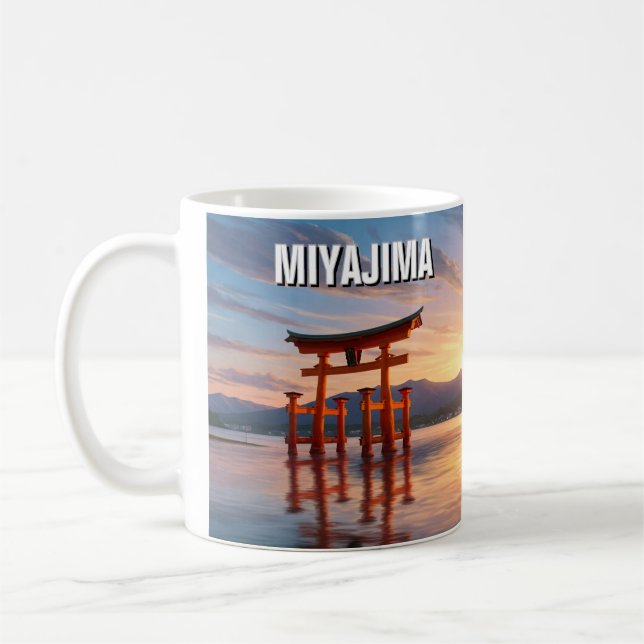 Miyajima Floating Torii Itsukushima Shrine Travel Coffee Mug (Left)