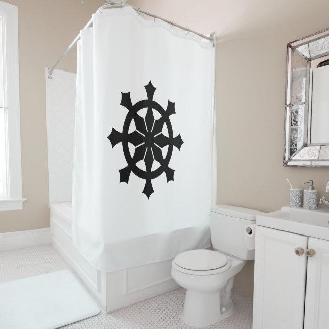 Miyake Rinpo Ammunition Box Shower Curtain (In Situ)