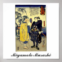 Miyamoto Musashi and the Fortune Teller c. 1800's