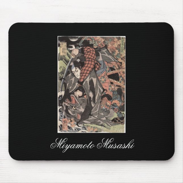 Miyamoto Musashi, c. 1800's Mouse Mat (Front)