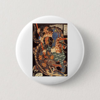 Miyamoto Musashi Ink Painting 6 Cm Round Badge