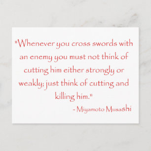 Miyamoto Musashi Quote Postcard