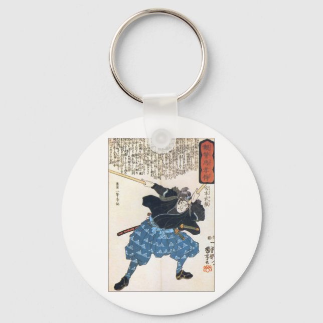 Miyamoto Musashi Two Swords Key Ring (Front)