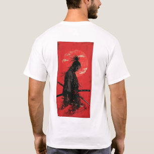 Miyamoto Musashi Vagabond Manga Style Red T-shirt