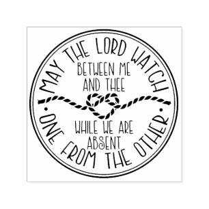 Mizpah   Modern Rope Heart Stamp