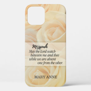 Mizpah   Yellow Rose Personalised iPhone 12 Case