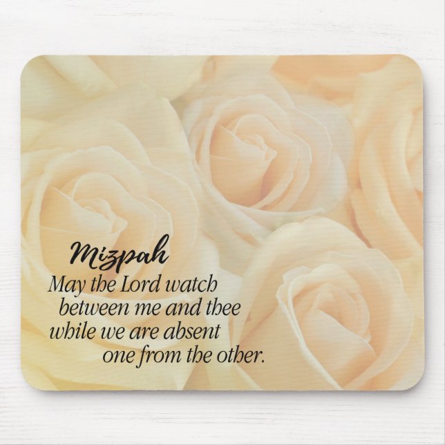 Mizpah | Yellow Roses Mouse Mat (Front)