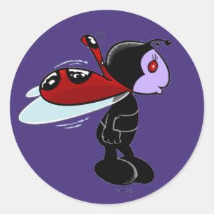 Mizz Ladybug Classic Round Sticker