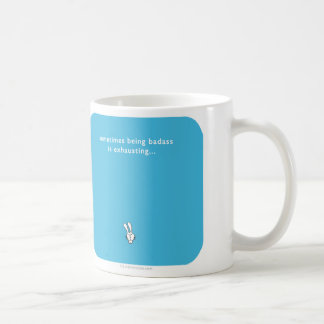 MJ1561 badass sometimes exhausting bunny Coffee Mug