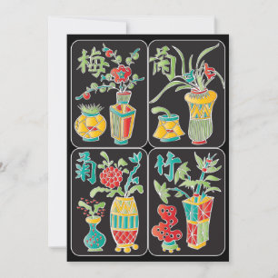 MJ Flowers/Seasons Flat Card