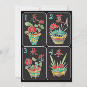 MJ Flowers/Seasons Flat Card