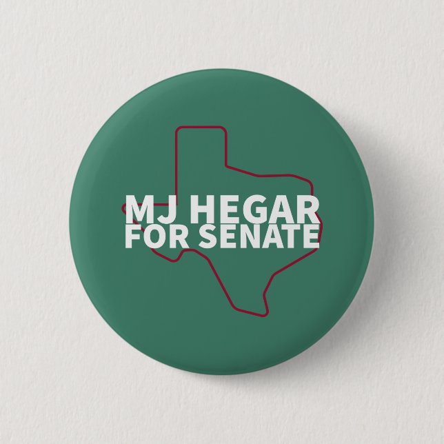 MJ Hegar For US Senate Button (Front)
