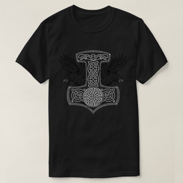 Mjlnir Odin Valhalla T-Shirt (Design Front)
