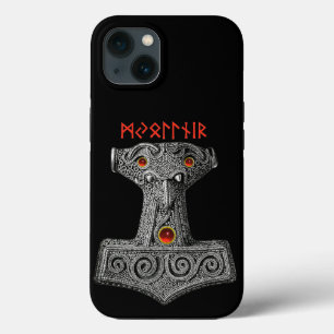 MJOLNIR Hammer of Thor, Viking Mythology Black iPhone 13 Case