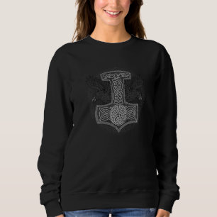 Mjölnir Odin Valhalla Hammer I Viking Symbol Sweatshirt