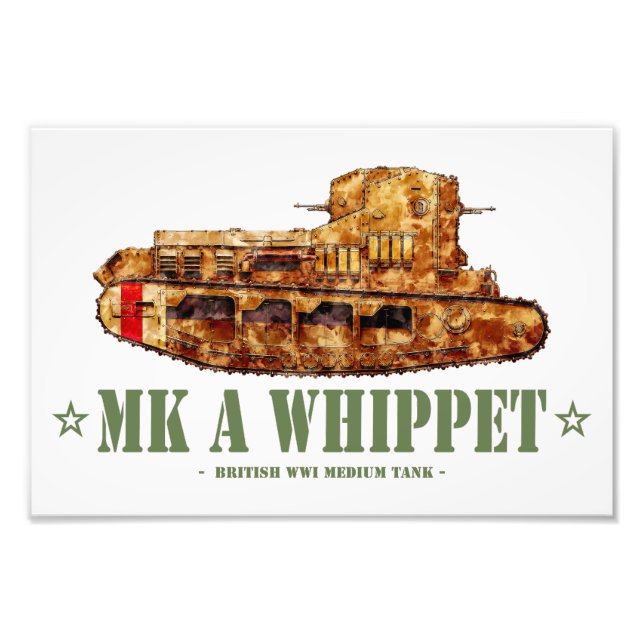 MK A Whippet World War One British Medium Tank WWI Photo Print (Front)