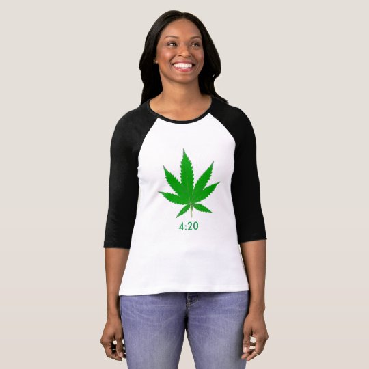 MKFMJ Marijuana Leaf' 4:20 T-Shirt
