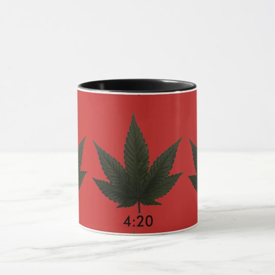 MKFMJ Marijuana Leaf's 4:20 Mug
