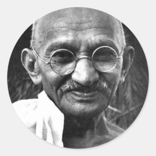 MKGandhi Classic Round Sticker