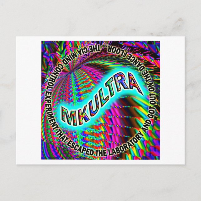 MKULTRA - escaped the laboratory... Postcard (Front)