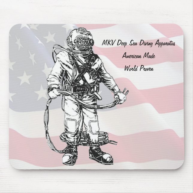 MKV Deep Sea Diver- American Made Mouse Mat (Front)