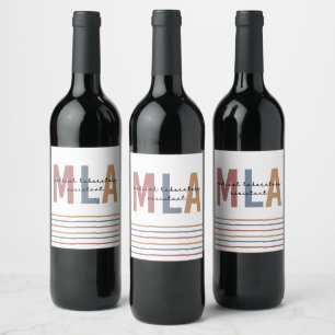 MLA Medical Laboratory Assistant Wine Label