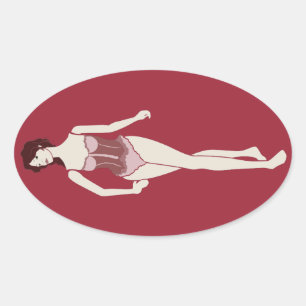 m'lady mannequin oval sticker