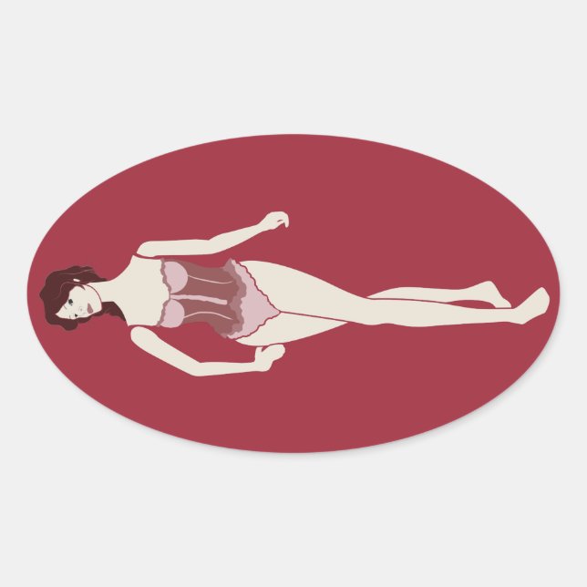 m'lady mannequin oval sticker (Front)