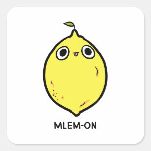 Mlem-on Funny Lemon Fruit Pun Sticker