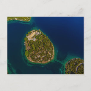 Mljet aerial Croatia Postcard