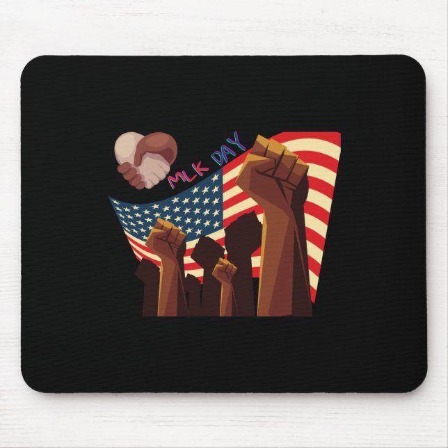 Mlk Day Sticker  Mouse Mat (Front)