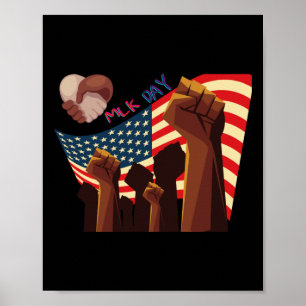 Mlk Day Sticker  Poster