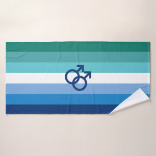 MLM Gay Male Pride Flag Bath Towel