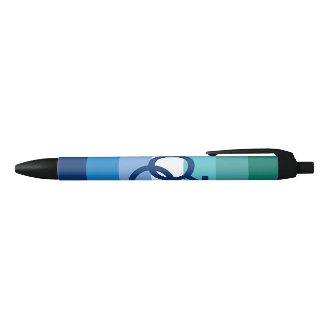 MLM Gay Male Pride Flag Black Ink Pen (Top)