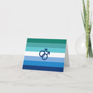 MLM Gay Male Pride Flag Card