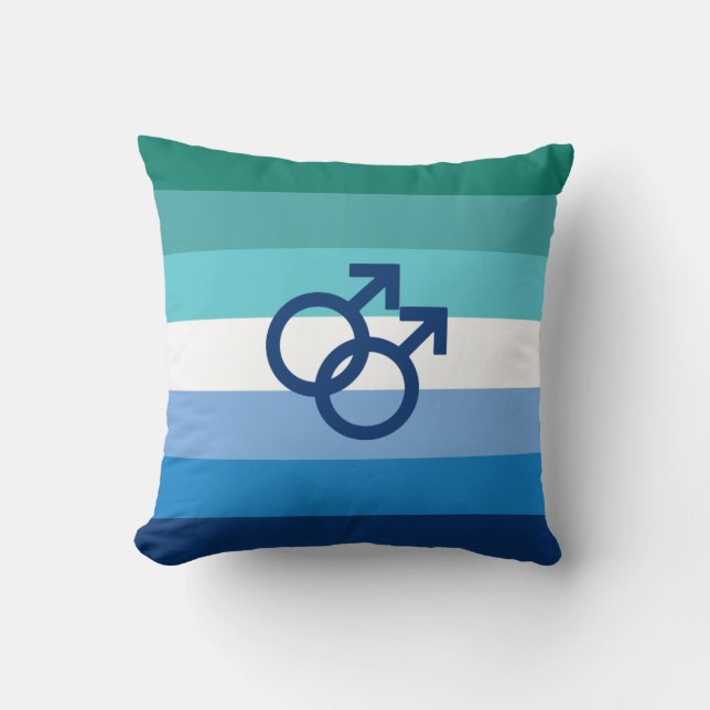 MLM Gay Male Pride Flag Cushion (Front)