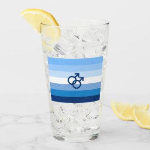 MLM Gay Male Pride Flag Glass